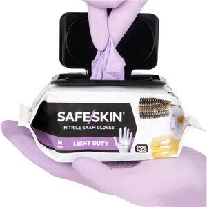 Disposable Nitrile Gloves in Pack of 50 or 200 Powder Free -Hair,Cleaning